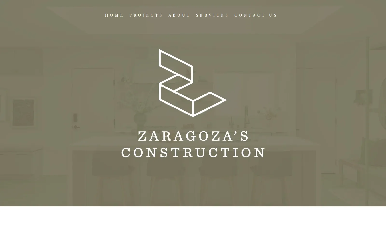 Home page of the Zaragoza's Construction website